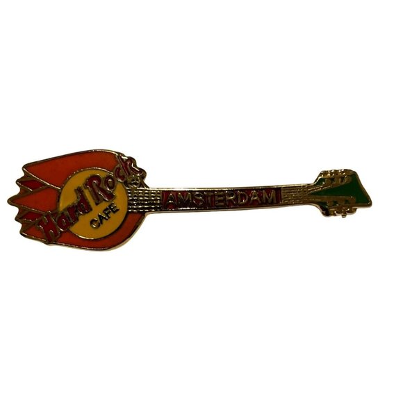 Hard Rock Jewelry - Hard Rock Cafe Pin Badge, Amsterdam, Tulip Guitar